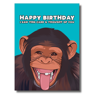 Happy Birthday Thought Of You Monkey Card